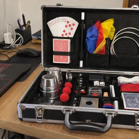 Foto do produto Maleta de mágica profissional com acessórios disponível para troca no Unitrocas