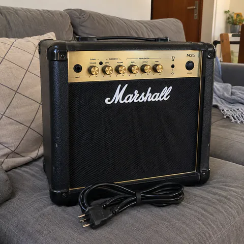 Foto do produto Amplificador Marshall MG15 disponível para troca no Unitrocas