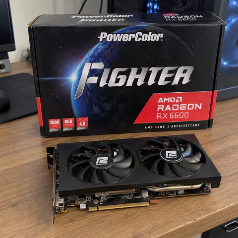 Foto do produto Placa de vídeo PowerColor Fighter RX 6600 de 8 GB disponível para troca no Unitrocas