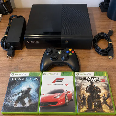 Foto do produto Xbox 360 E de 250 GB com três jogos disponível para troca no Unitrocas
