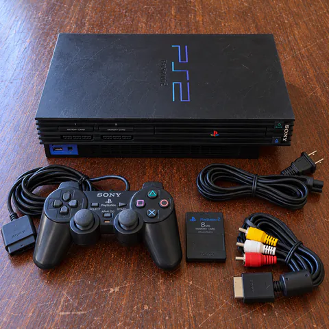Foto do produto PlayStation 2 Fat SCPH-50001 com controle disponível para troca no Unitrocas